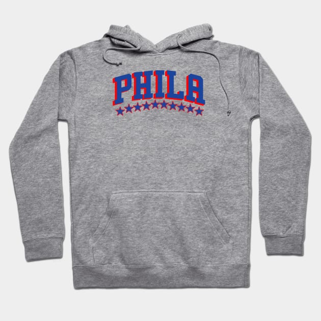 Sixers - Phila (Blue and Red) Hoodie by scornely